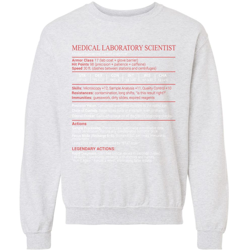 Medical Laboratory Scientist Stats Block - Ash - 16