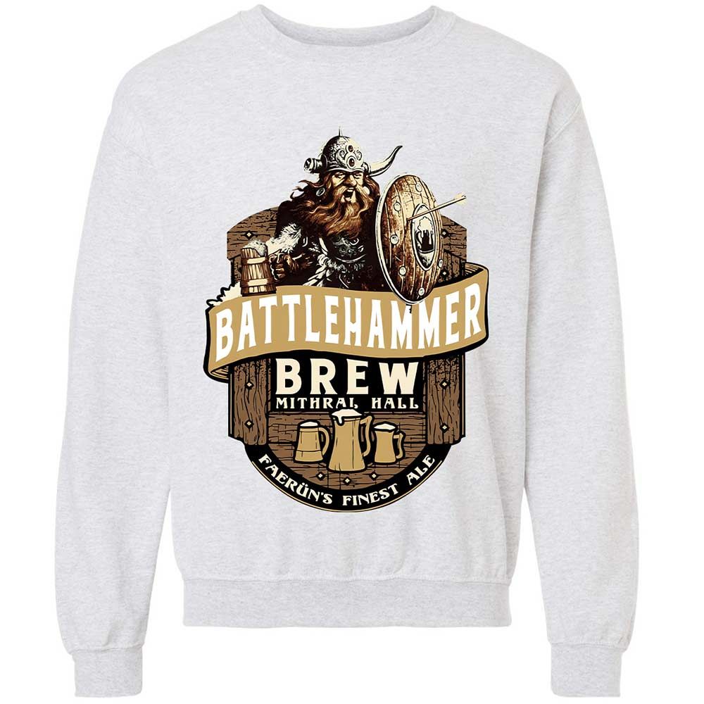 Battlehammer Brew Classic Unisex Sweatshirt - Ash - 16