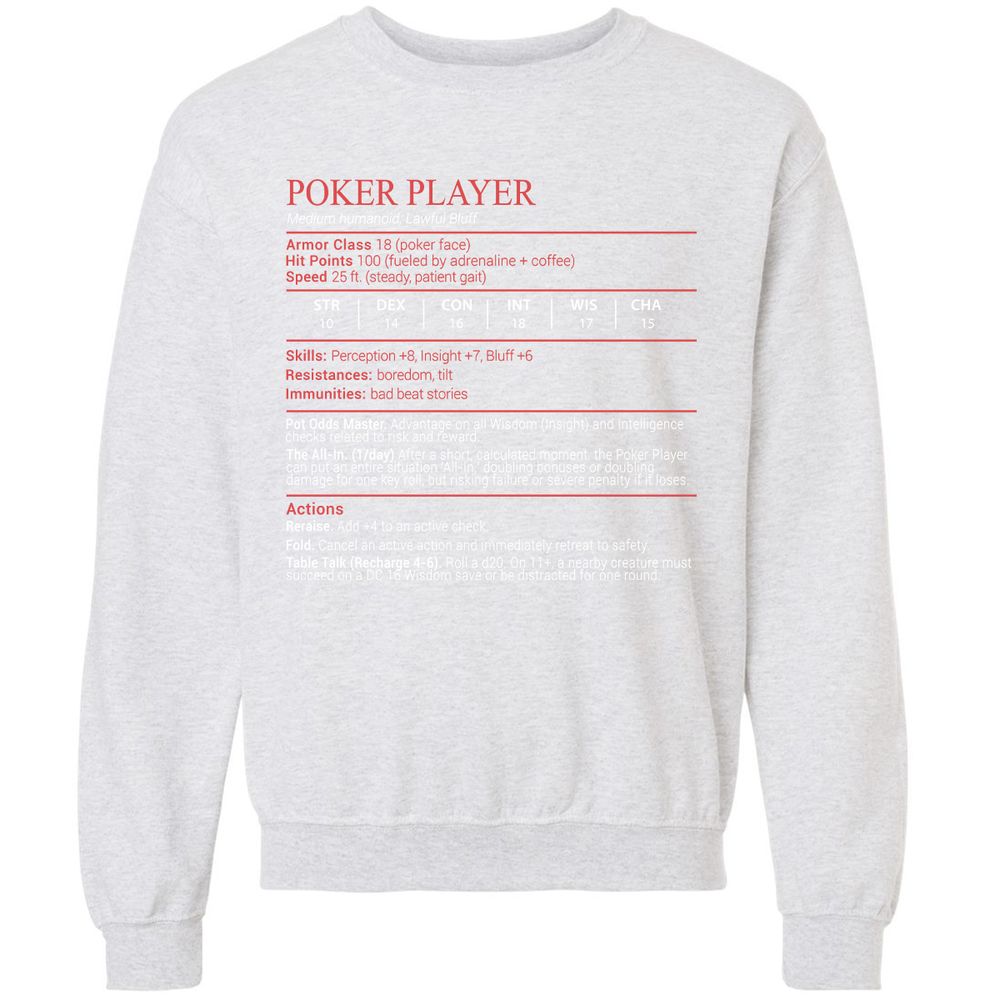 Poker Player Stats Block - Ash - 16