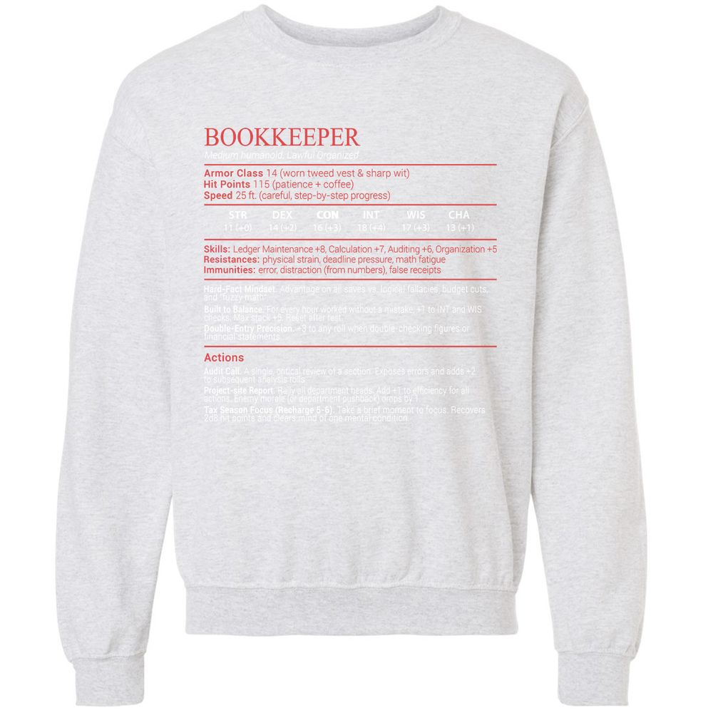 Bookkeepper Stats Block - Ash - 16