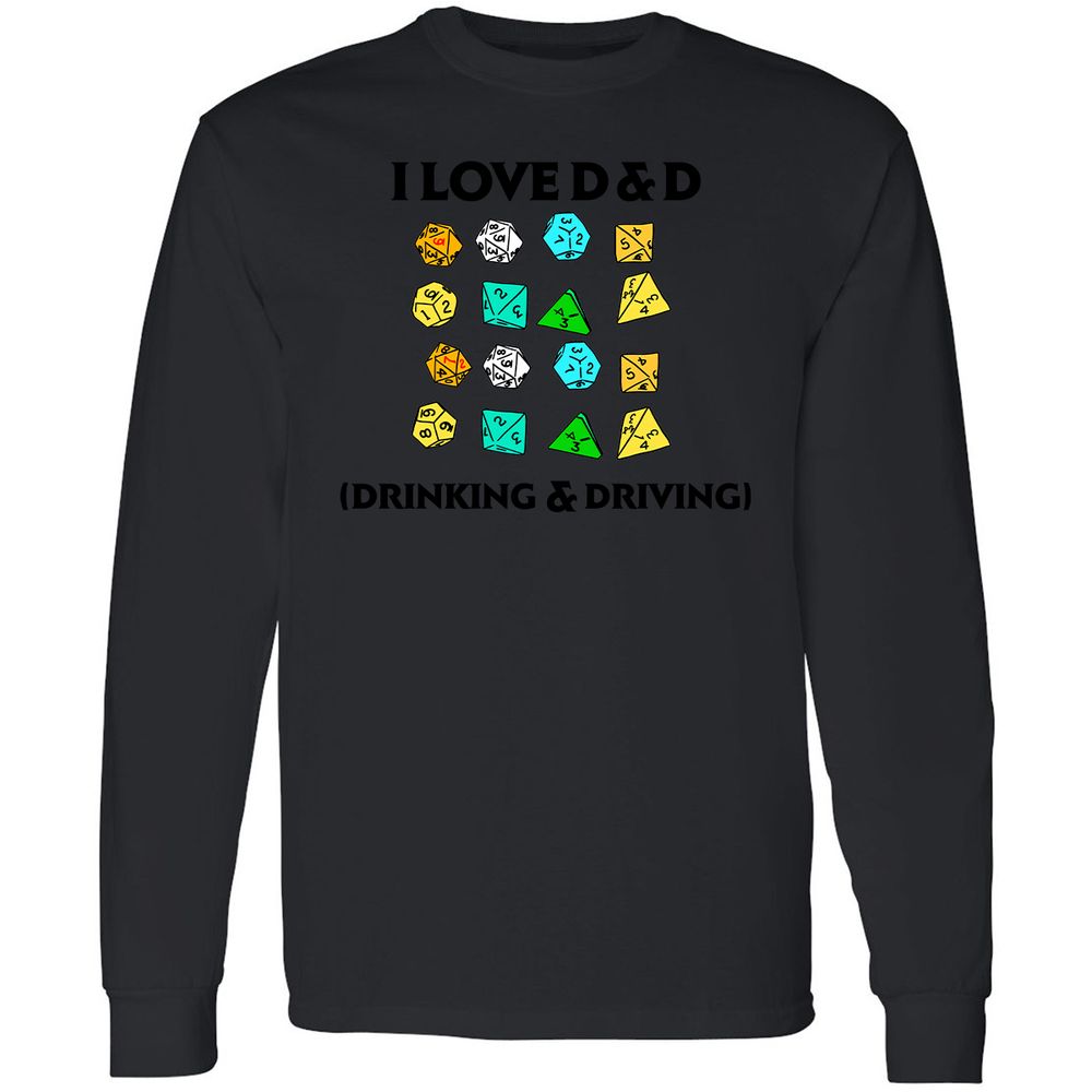 Drinking & Driving Long Sleeve T-Shirt - Black - 16