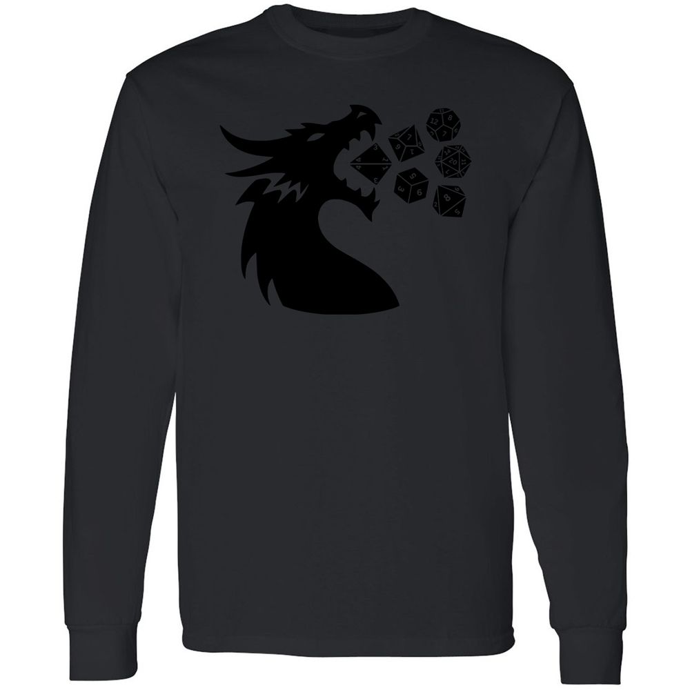 Pac And Dragon Long Sleeve T-Shirt - Black - 16