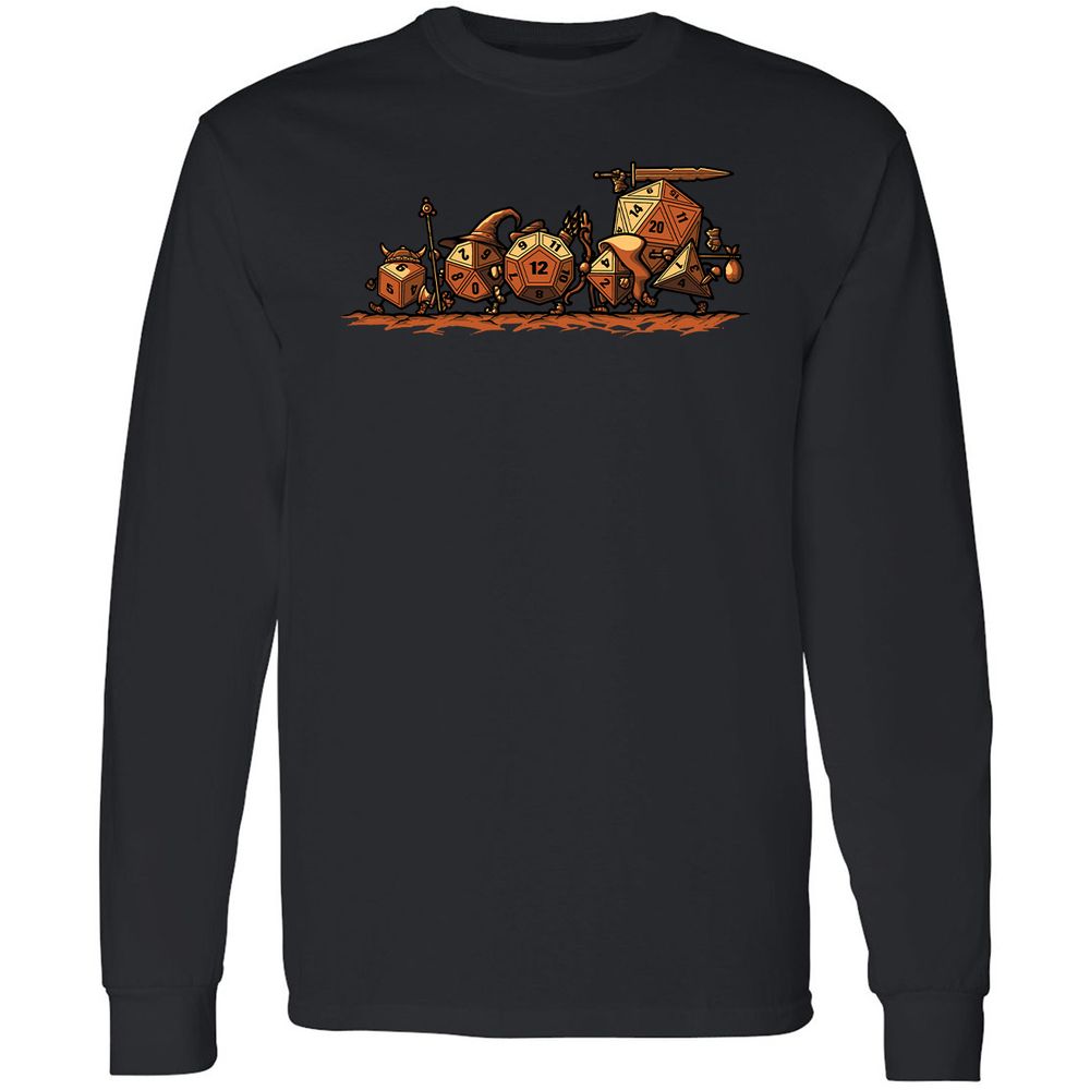 Fellowship Of The Dices Long Sleeve T-Shirt - Black - 16