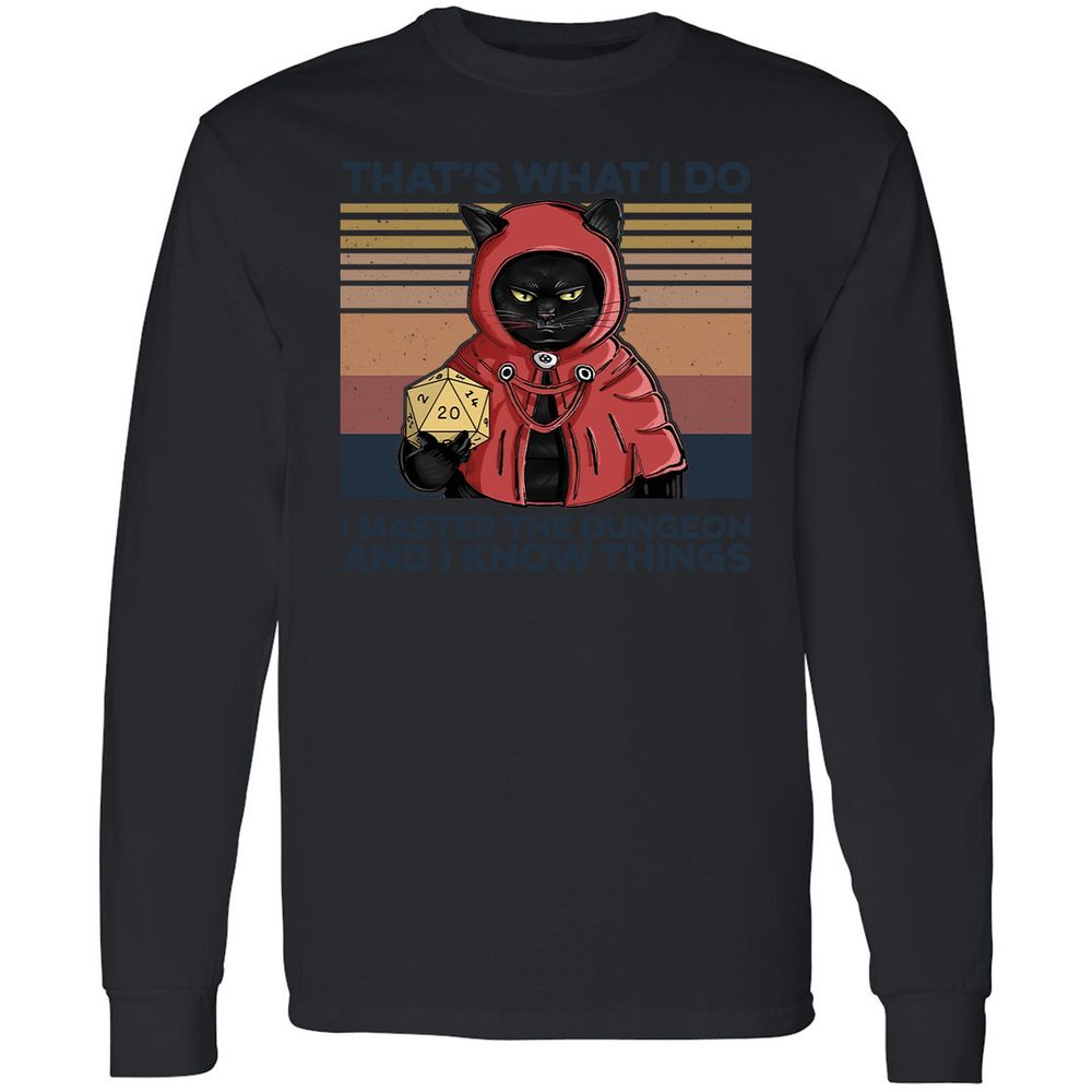 I Master The Dungeons Long Sleeve T-Shirt - Black - 16
