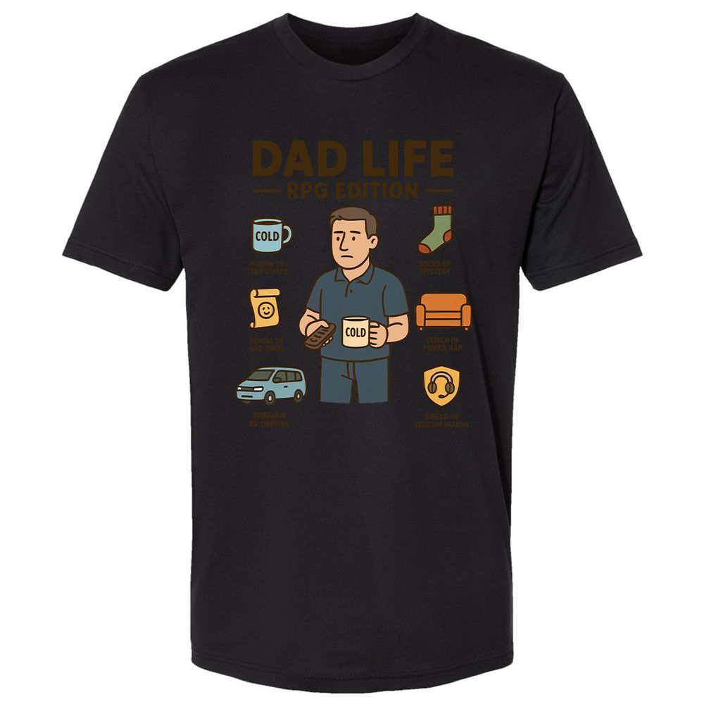 Dad Life RPG Edition Premium Unisex T-Shirt - Black - 16