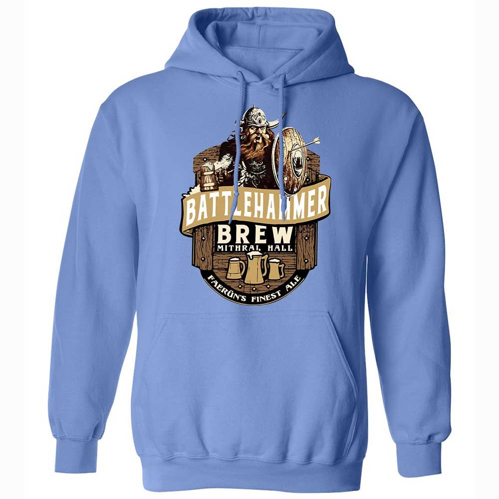 Battlehammer Brew Classic Unisex Hoodie - Carolina Blue - 16