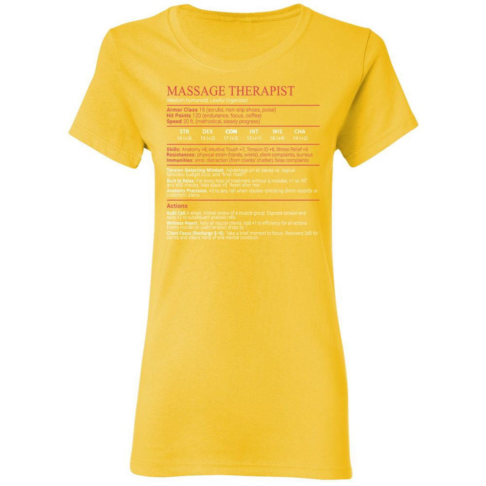 Massage Therapist Stats Block - Daisy - 16