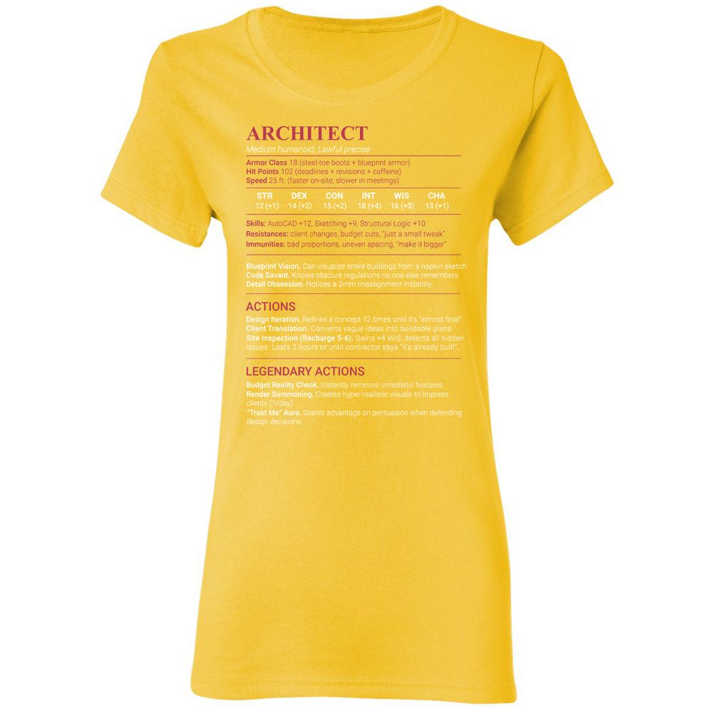 Architect Stats Women's T-Shirt - Daisy - 16