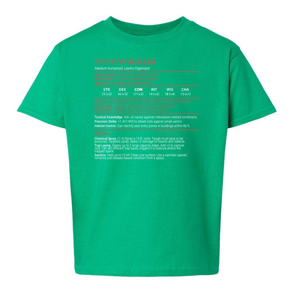 Pest Controller Stats Block - Irish Green - 16