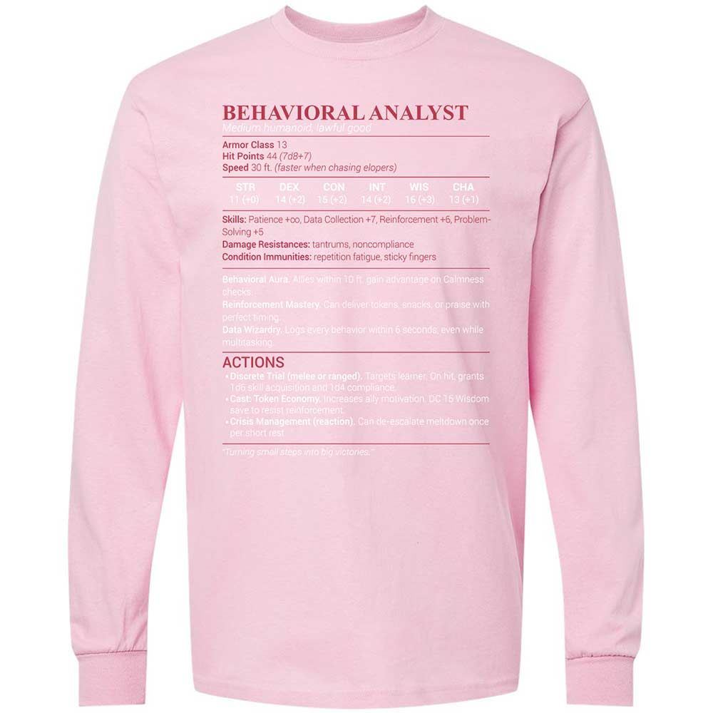 Behavioral Analyst - Light Pink - 16