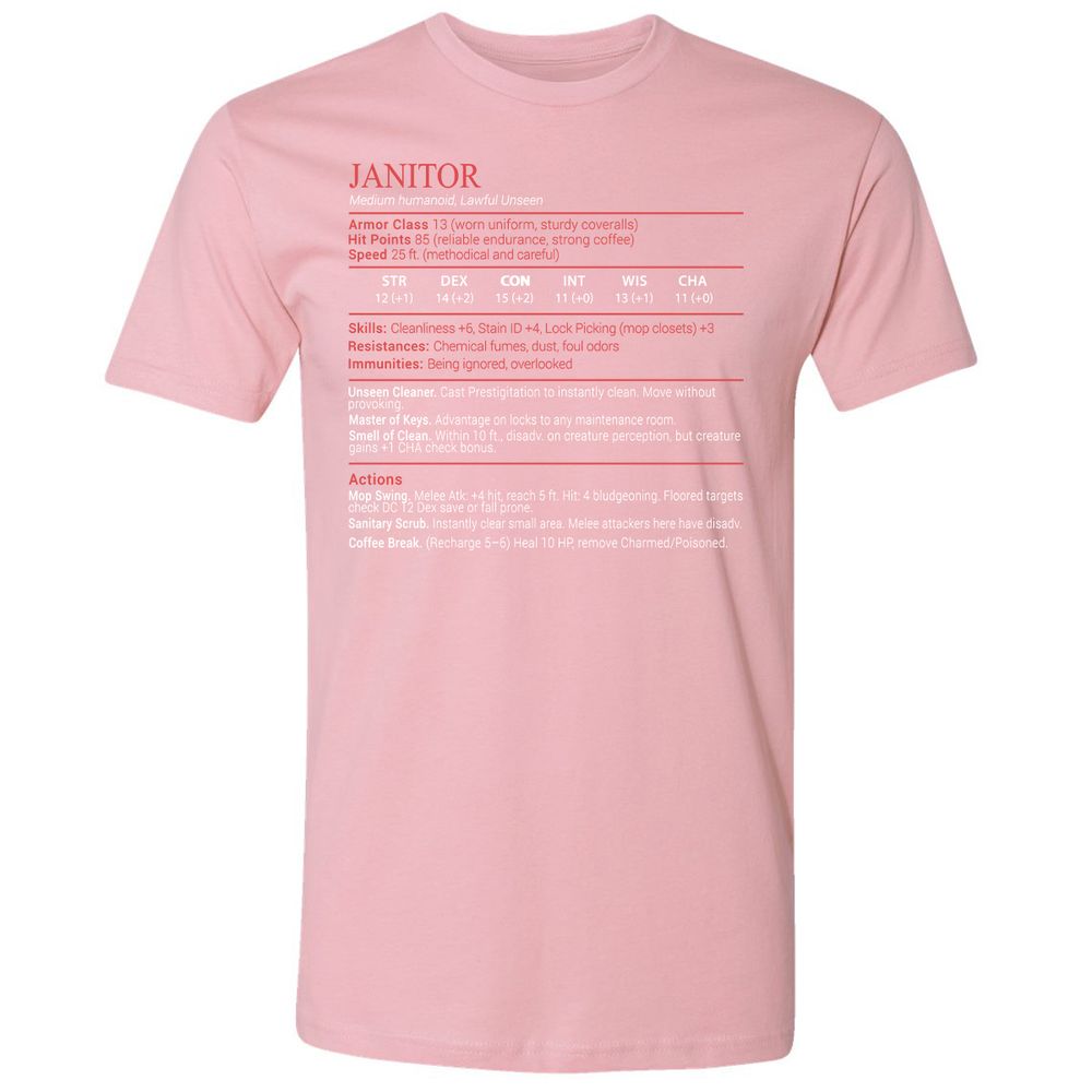 Janitor Stats Block - Light Pink - 16