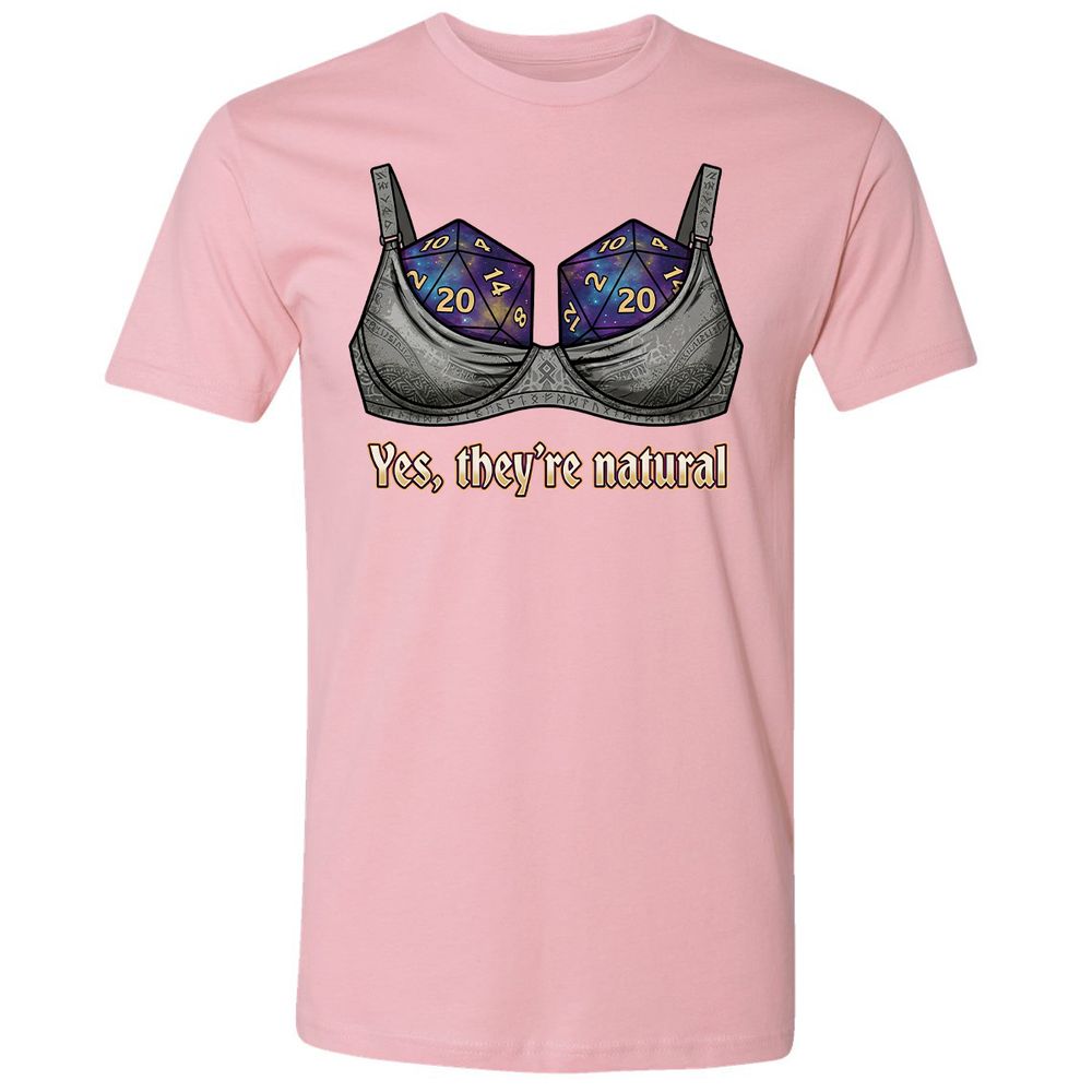 They Are Natural Nat20 Premium Unisex T-Shirt - Light Pink - 16