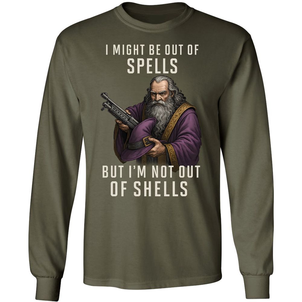 Not Out Of Shells Long Sleeve T-Shirt - Military Green - 16