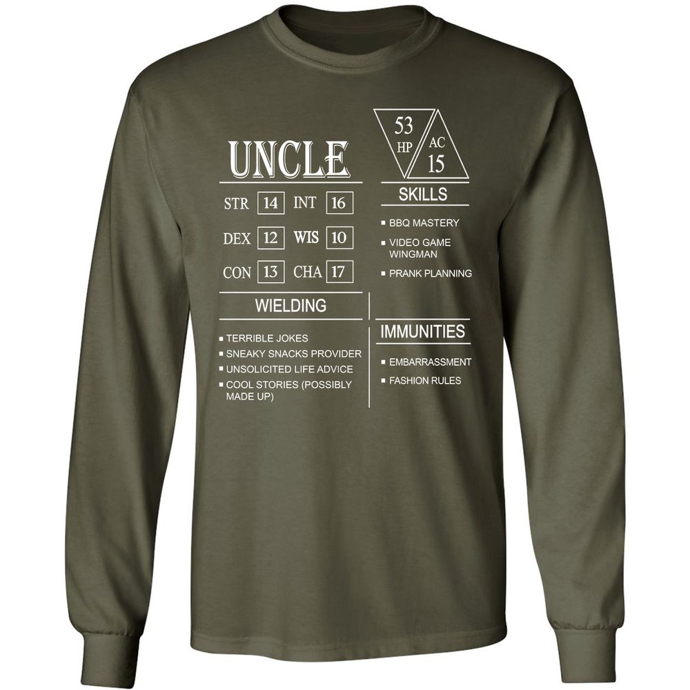 Uncle Stats Long Sleeve T-Shirt - Military Green - 16