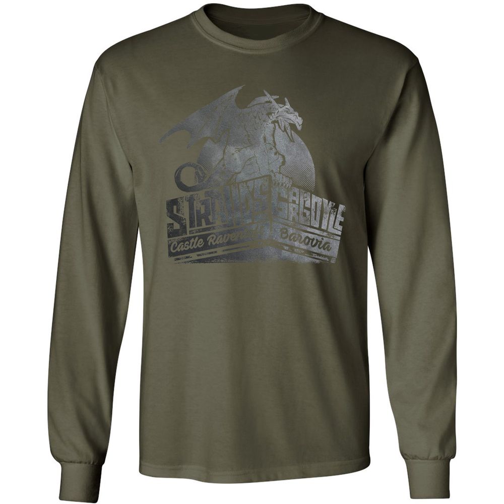 Strahd’s Gargoyle Long Sleeve T-Shirt - Military Green - 16