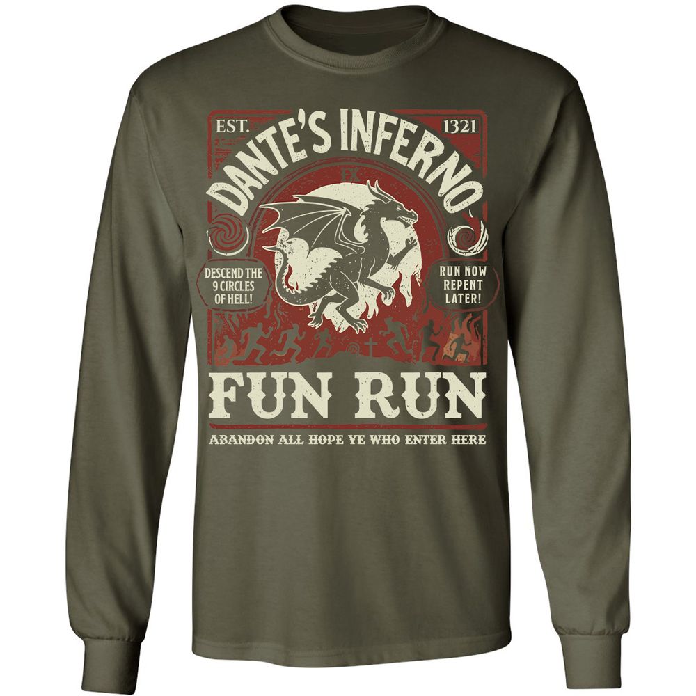 Dante’s Inferno Fun Run – Faerun Fantasy - Military Green - 16