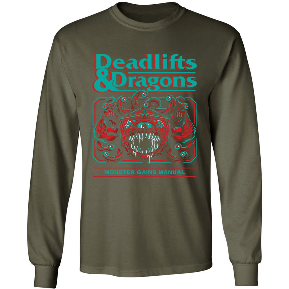 Deadlifts & Dragons Beholder - Military Green - 16