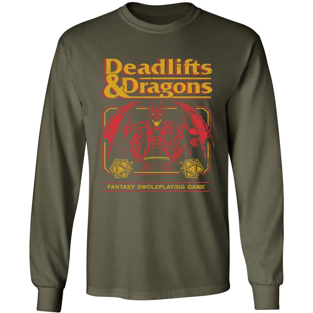 Deadlifts & Dragons - Military Green - 16