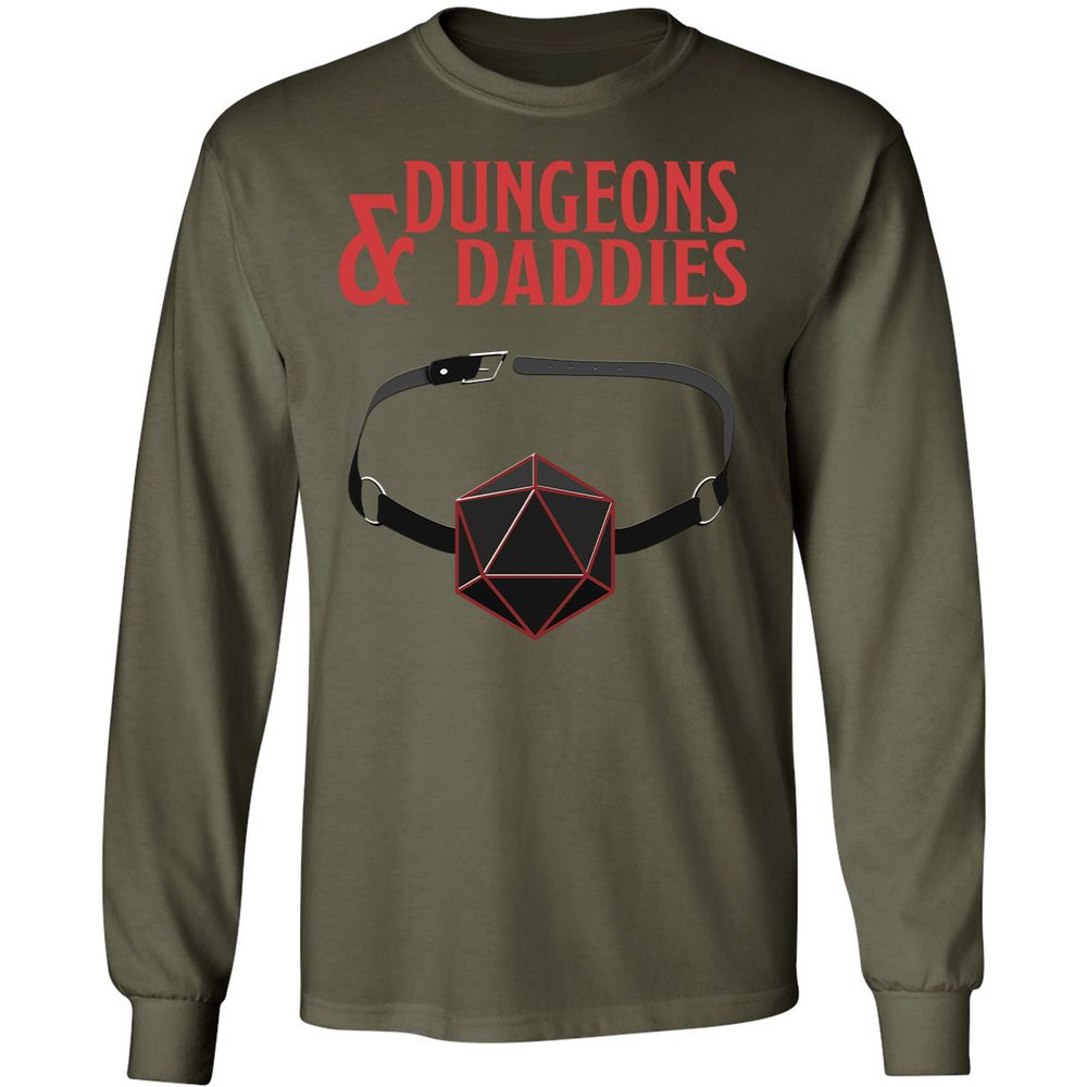 Dungeons And Daddies Long Sleeve T-Shirt - Military Green - 16