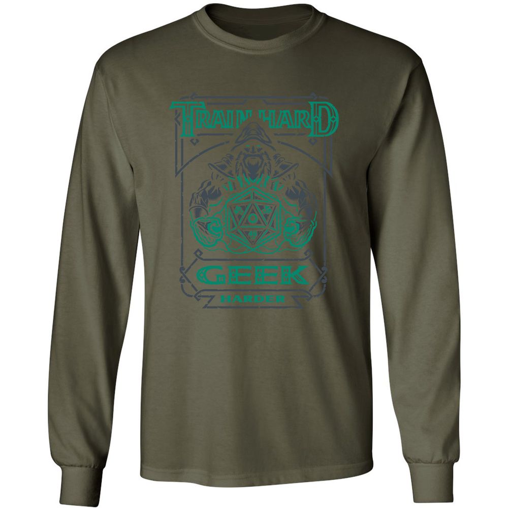 Train Hard, Geek Harder - Military Green - 16