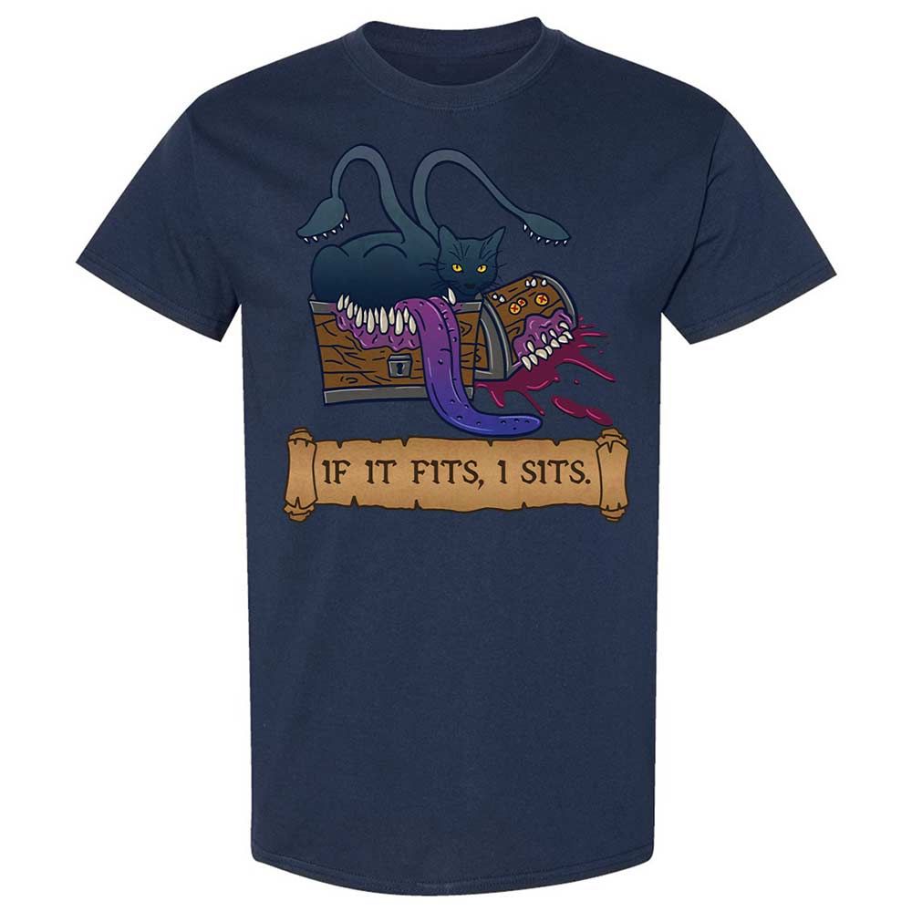 If It Fits I Sits Classic Unisex T-Shirt - Navy - 16
