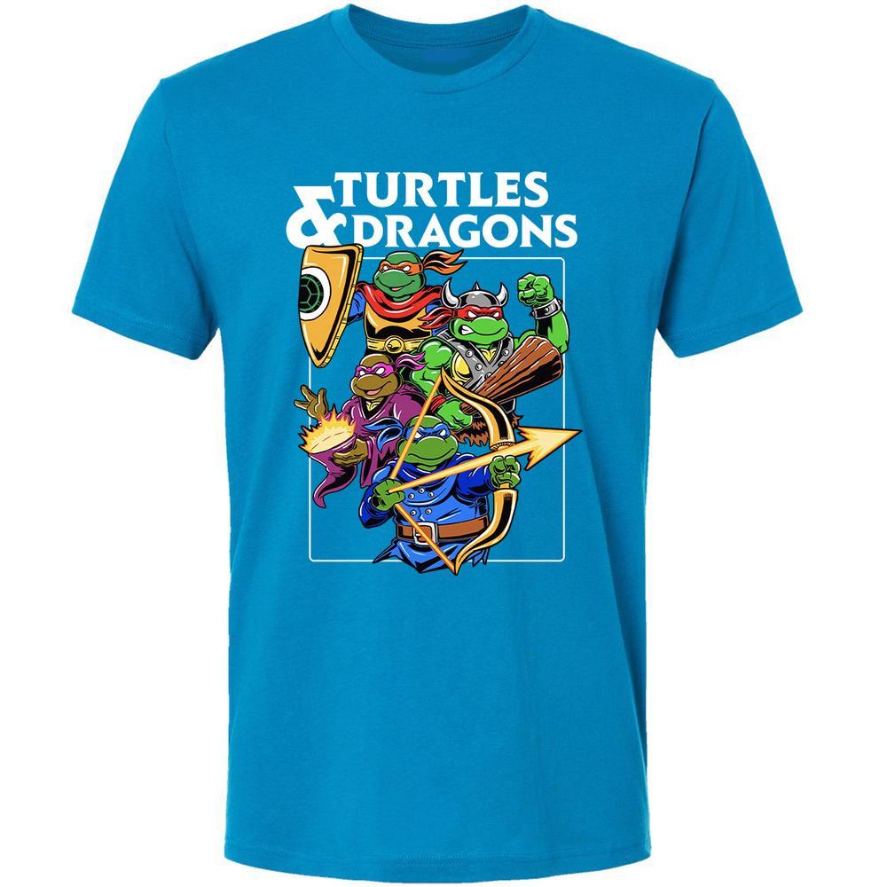 Turtles & Dragons Premium Unisex T-Shirt - Turquoise - 16