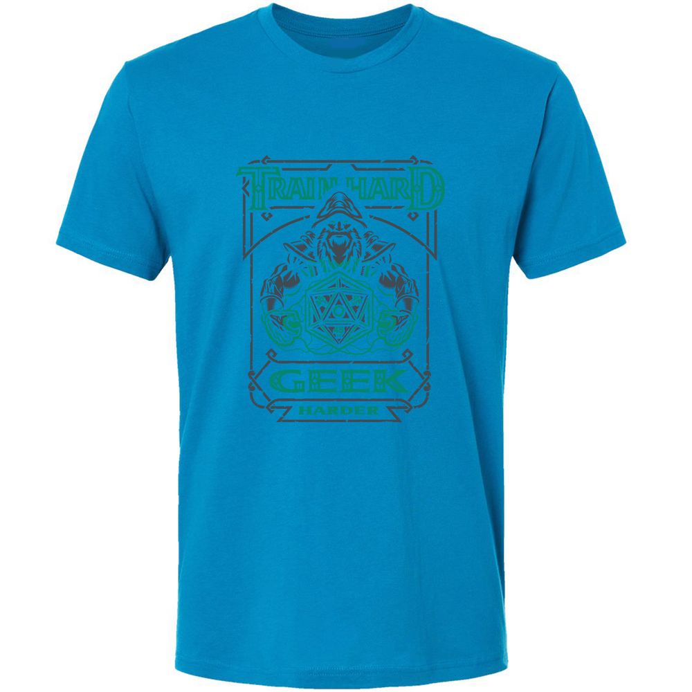 Train Hard, Geek Harder - Turquoise - 16