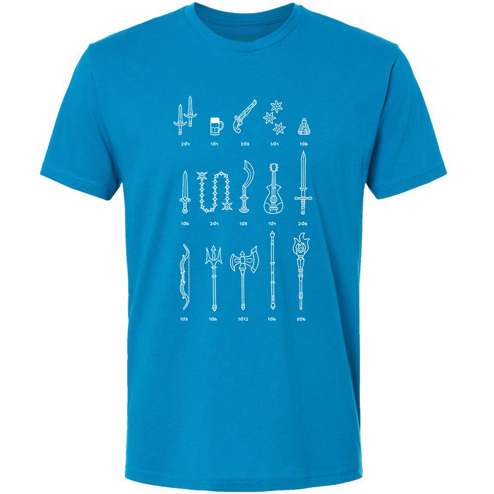 Damage Dealer RPG Premium Unisex T-Shirt - Turquoise - 16