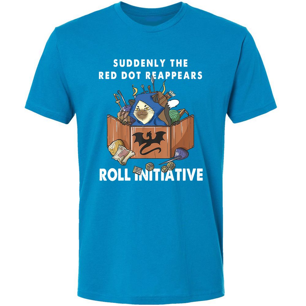 Suddenly The Red Dot Reappears Roll Initiative Premium Unisex T-Shirt - Turquoise - 16