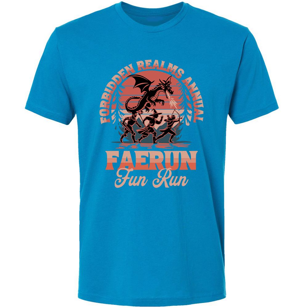 Faerun Fun Run Premium Unisex T-Shirt - Turquoise - 16