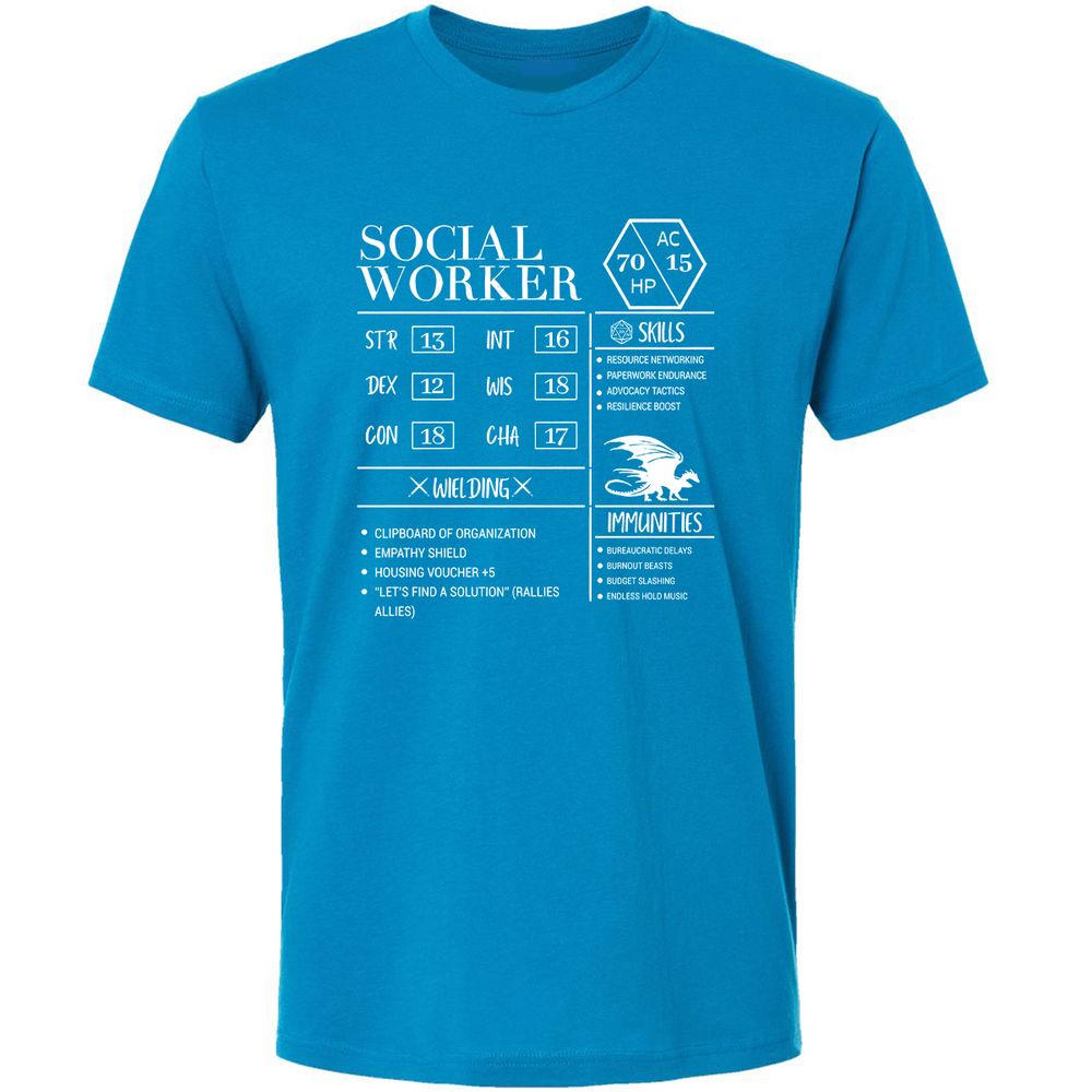 Social Worker New Premium Unisex T-Shirt - Turquoise - 16