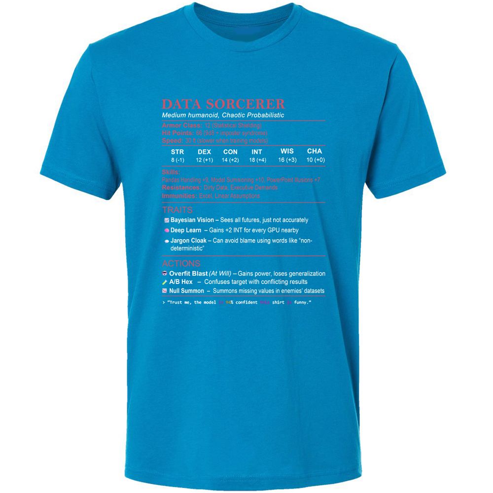 Data Scientist Stats (Data Sorcerer) - Turquoise - 16