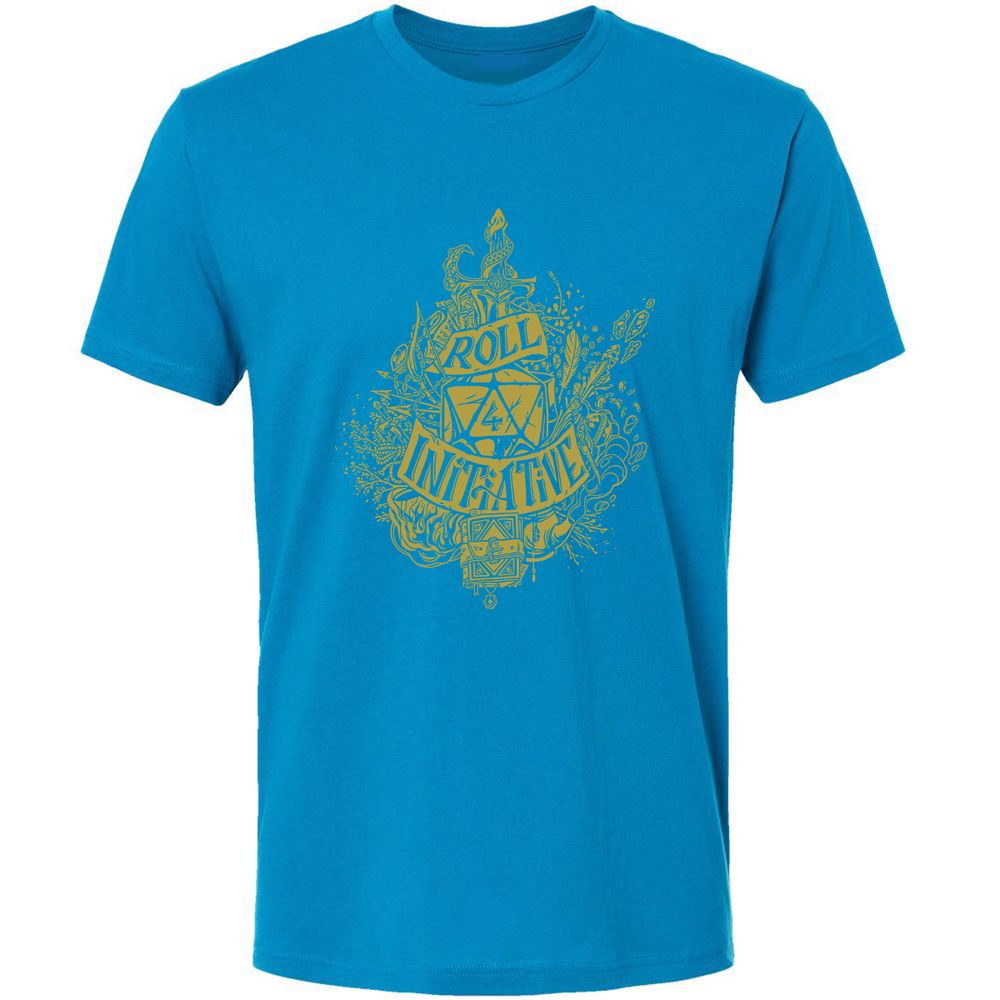 Roll Initiative Premium Unisex T-Shirt - Turquoise - 16