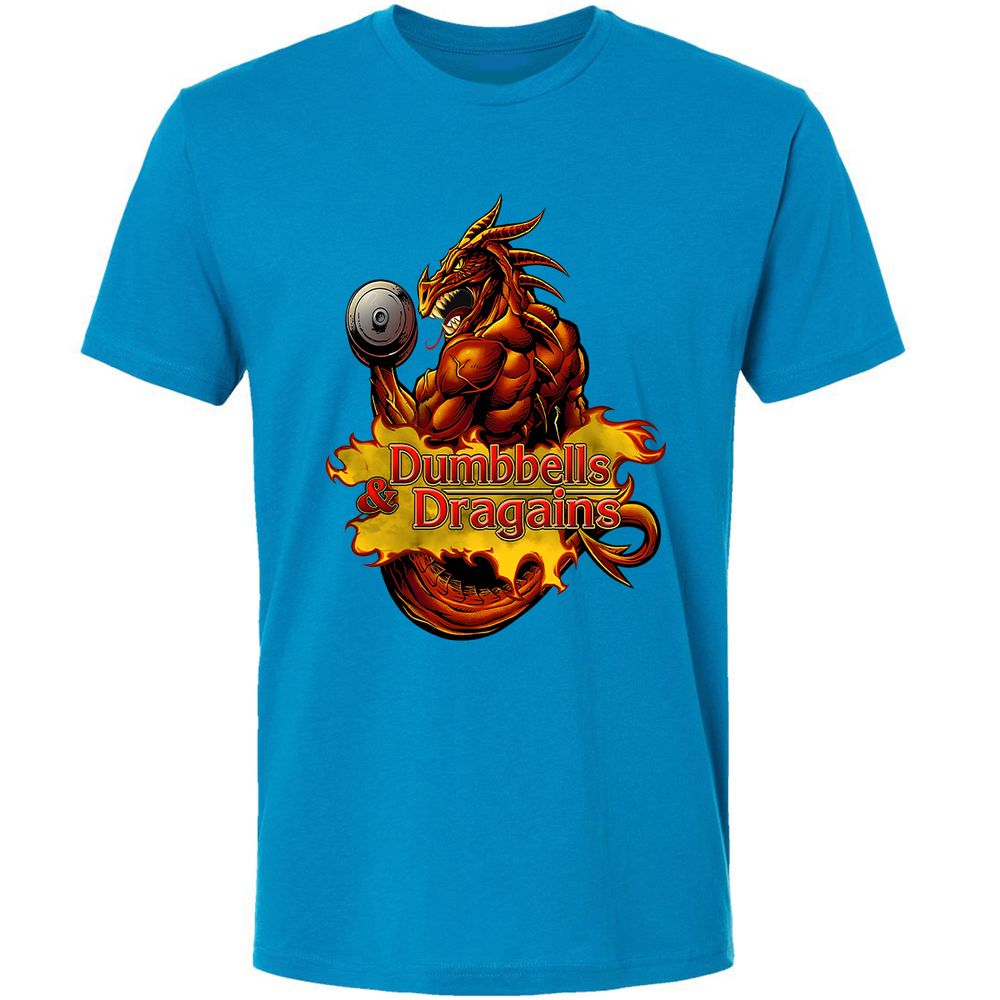 Dumbbells & Dragains Premium Unisex T-Shirt - Turquoise - 16