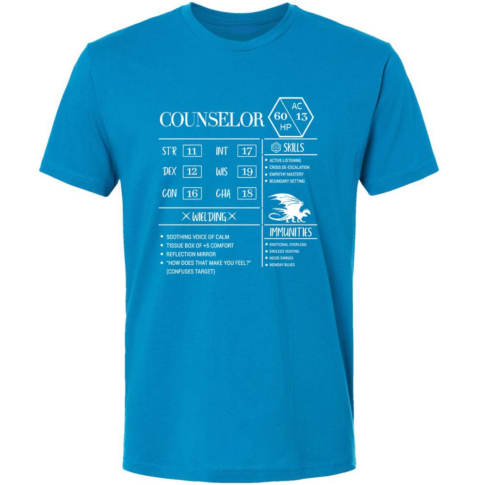 Counselor New Premium Unisex T-Shirt - Turquoise - 16