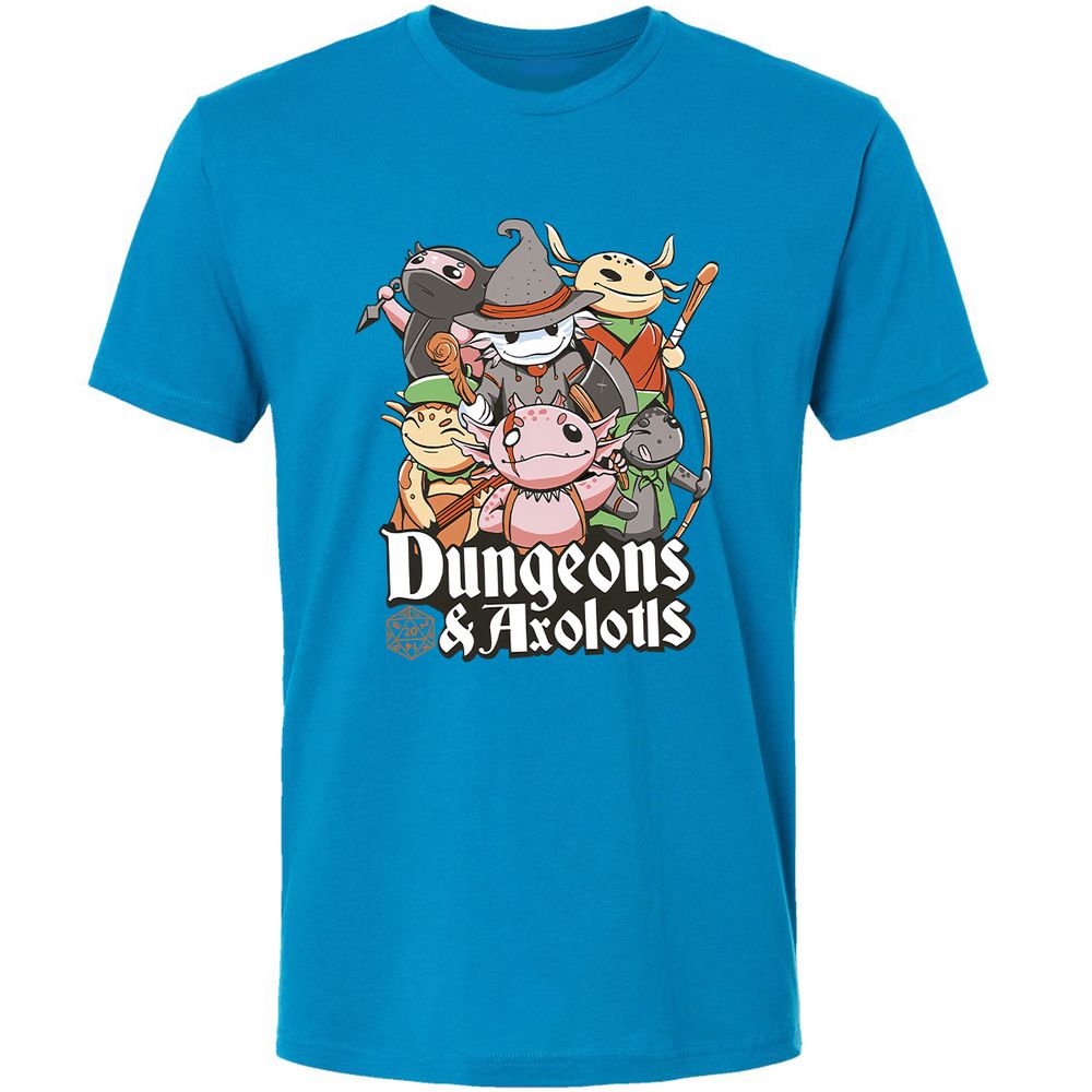 Dungeons And Axolotls Premium Unisex T-Shirt - Turquoise - 16