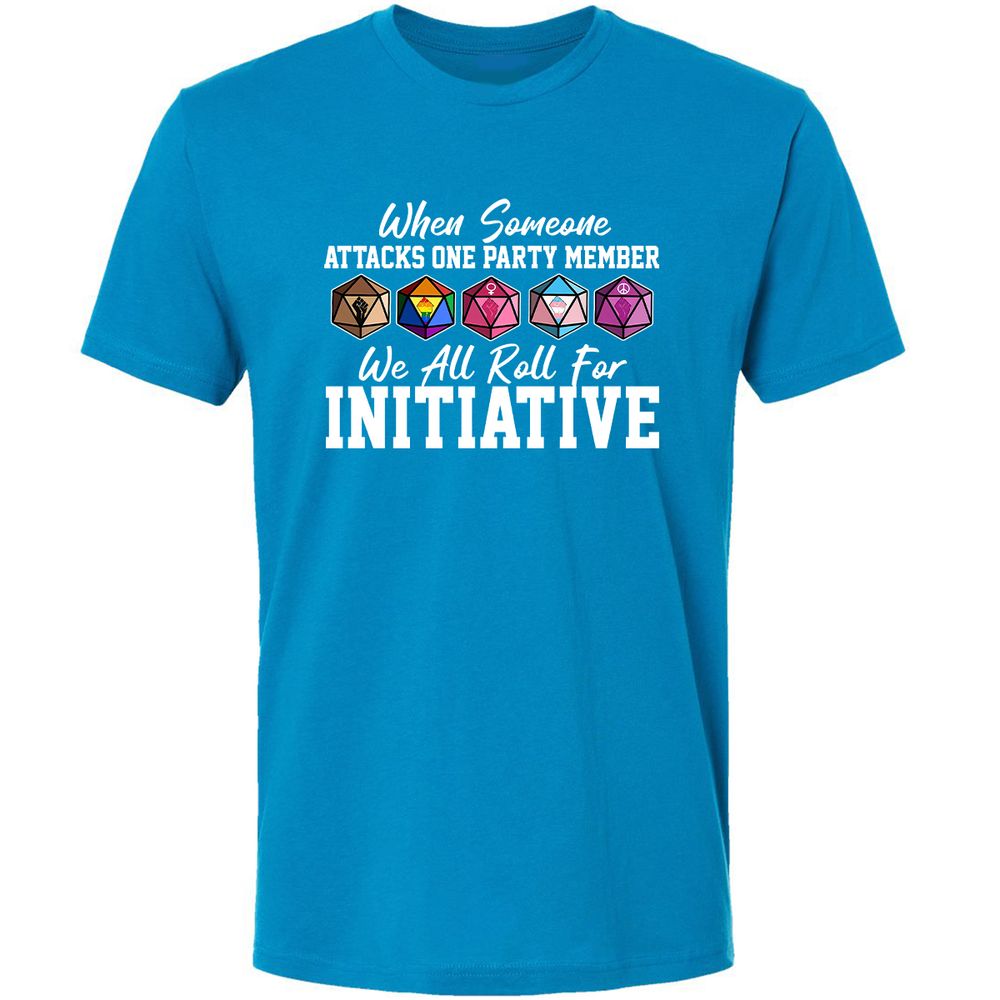 LGBT Roll For Initiative Premium Unisex T-Shirt - Turquoise - 16