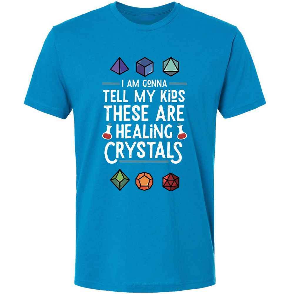 Healing Crystals Premium Unisex T-Shirt - Turquoise - 16