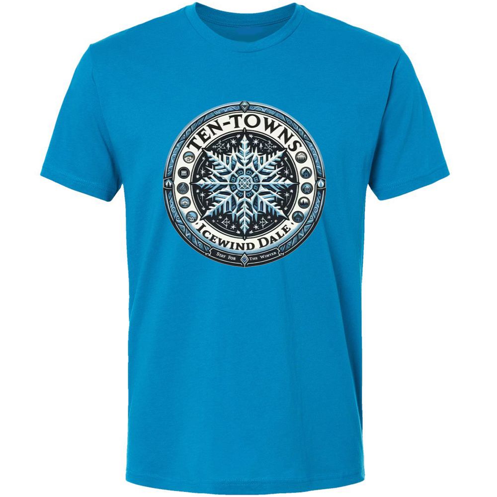 Ten-Towns Icewind Dale Premium Unisex T-Shirt - Turquoise - 16