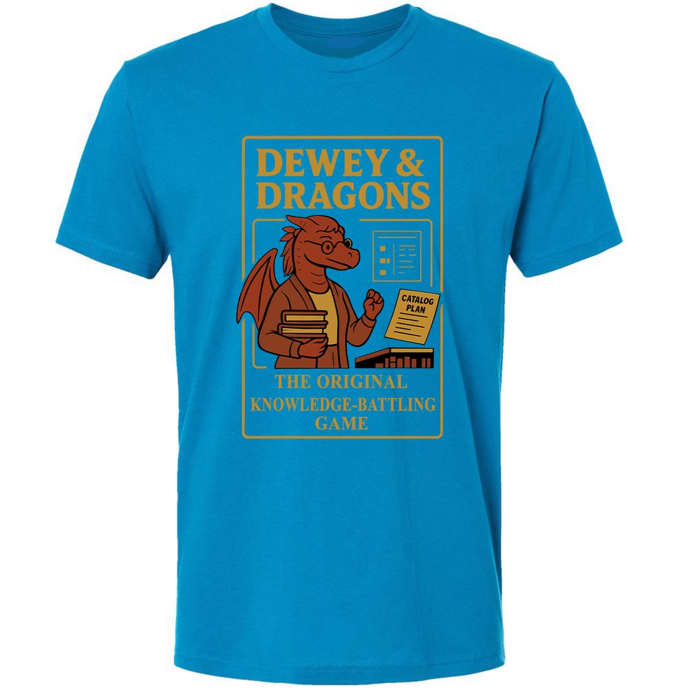 Dewey & Dragons Premium Unisex T-Shirt - Turquoise - 16