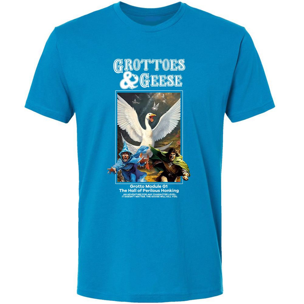 Grottoes & Geese Premium Unisex T-Shirt - Turquoise - 16