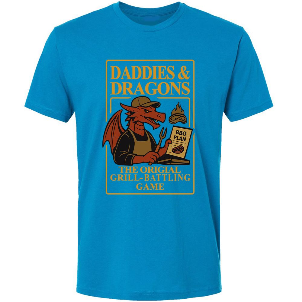 Daddies & Dragons Premium Unisex T-Shirt - Turquoise - 16