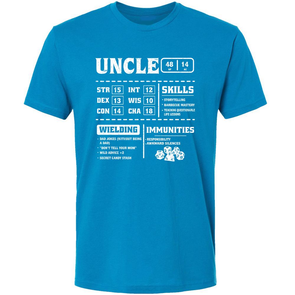 Uncle Stats Premium Unisex T-Shirt - Turquoise - 16
