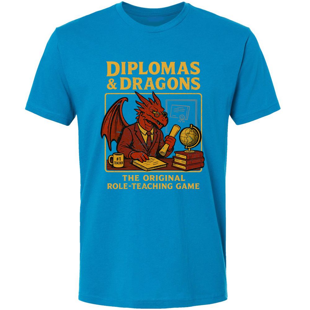 Diplomas & Dragons Premium Unisex T-Shirt - Turquoise - 16