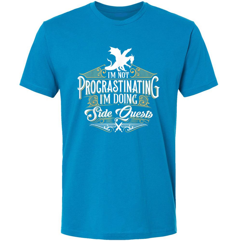 I'm Doing Side Quests Premium Unisex T-Shirt - Turquoise - 16