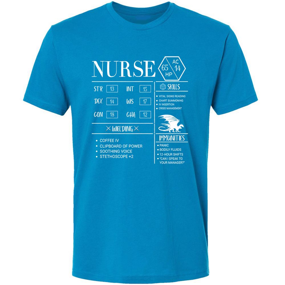Nurse New Premium Unisex T-Shirt - Turquoise - 16