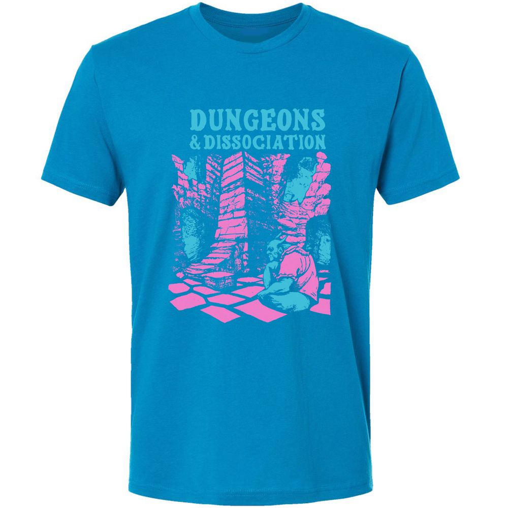 Dungeons And Dissociation Premium Unisex T-Shirt - Turquoise - 16