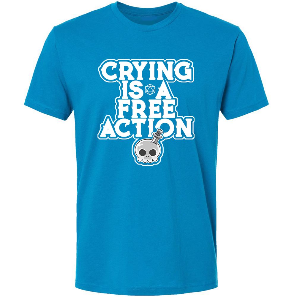 Crying Is A Free Action Premium Unisex T-Shirt - Turquoise - 16