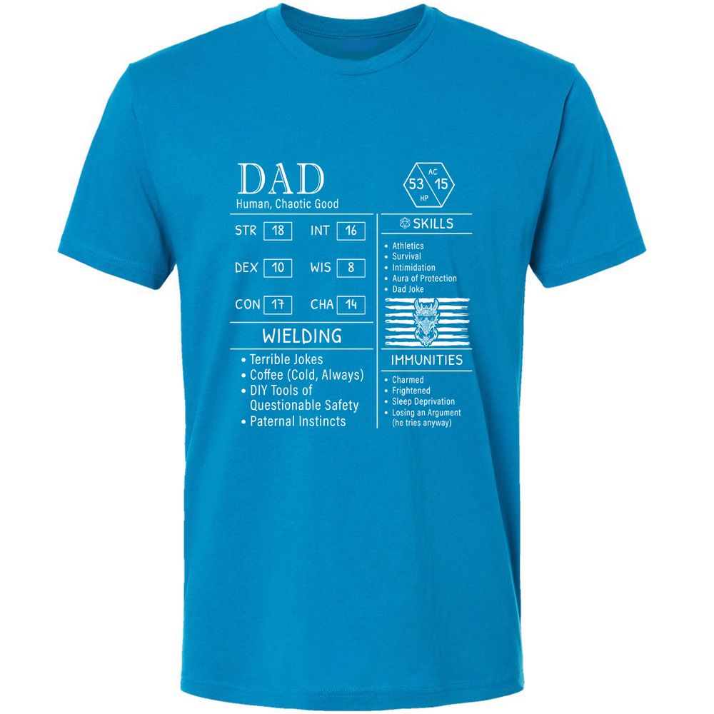 Dad Stats New - Turquoise - 16