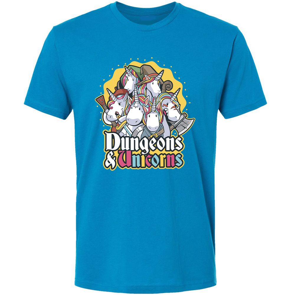 Dungeons And Unicorns Premium Unisex T-Shirt - Turquoise - 16